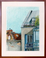 Original Pastel Drawing 52x41 Signed Pastell Pastellzeichnung Art Kunst BERLIN