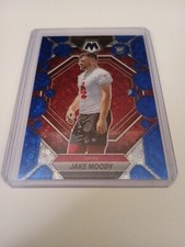 2023 Panini Mosaic Rookies No Huddle Blue Prizm /75 Jake Moody #326 Rookie RC