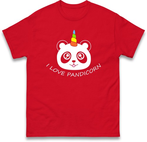 Cute Pandicorn Ringer T Shirt - I Love Pandicorn Ringer Shirt,Panda fan Gift Tee - Picture 6 of 9