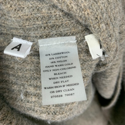 Ann Taylor Womens Sweater L Brown Pullover Turtleneck Lambswool Chunky Knit - Picture 6 of 12