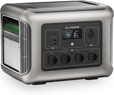 ALLPOWERS R2500 Tragbare Powerstation 2016Wh LFP-Batterie mit 3500+ Zyklen