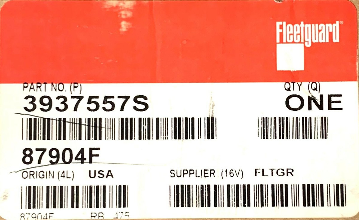 3937557S FG-3937557SFLG 3937557SFLG Element, Filter - Power