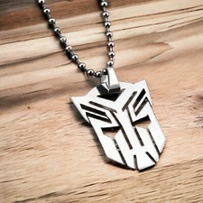 Transformers Autobot Stainless Steel Pendant Necklace TV Movie Jewelry