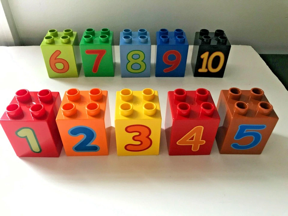 Lego Duplo Math Counting Number Bricks Printed Decorated Pre School Set NEW - Image 2 of 4
