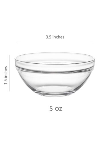 3.5 Inch Small Glass Bowls Set 5 Oz Prep Bowls For Cooking Small Bowls For Kitch - Picture 2 of 9