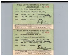Vintage New Your Central System Employee Trip Pass