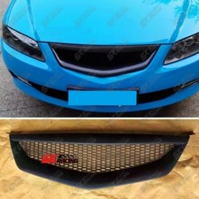 Abs Carbon Fiber Lookforged Honeycomb Mesh Front Hood Grill Grille For Mazda 6