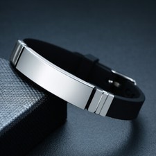 Life Saving Personalized Medical alert ID bracelet Silicone Wristband waterproof