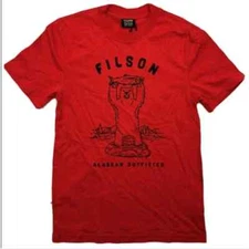 Filson Lightweight Outfitter Tee -S- 20130679 MADE IN USA Bear Salmon Alaska CC