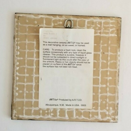 Snowman on Ceramic Tile Wall Art Peggy Abrams "Snow Buddy" 8x8 in ARTile Co. - Picture 5 of 11