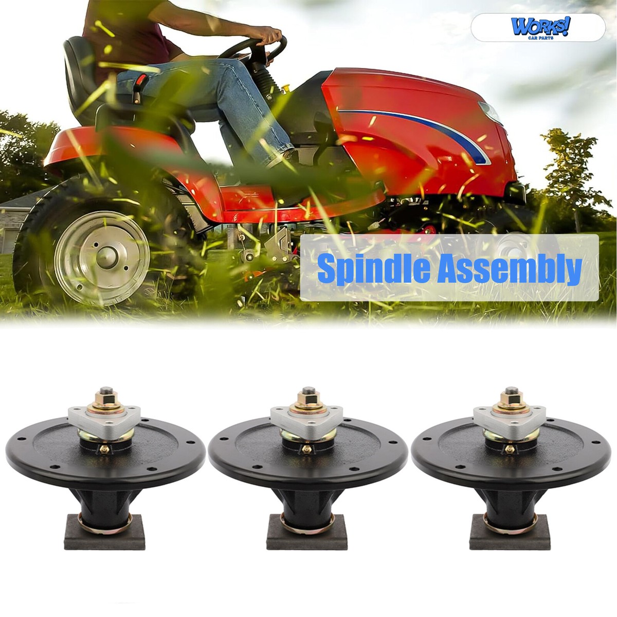 3PK Spindle Assembly For Toro Z Master Z400 Z500 GrandStand 107