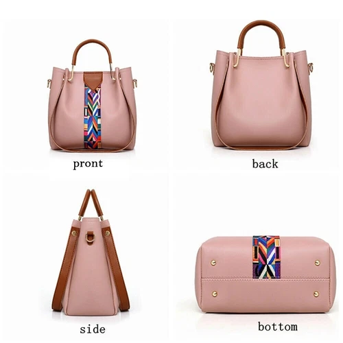 4Pcs/Set Women Lady Leather Handbags Messenger Shoulder Bags Tote Satchel Purse - Picture 27 of 35