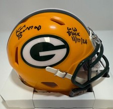Packers KARL BROOKS Signed Speed Mini Helmet with 