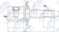 NPW-VW-026 Nty Gelenksatz, Antriebswelle FüR Audi,Seat,Skoda,Vw