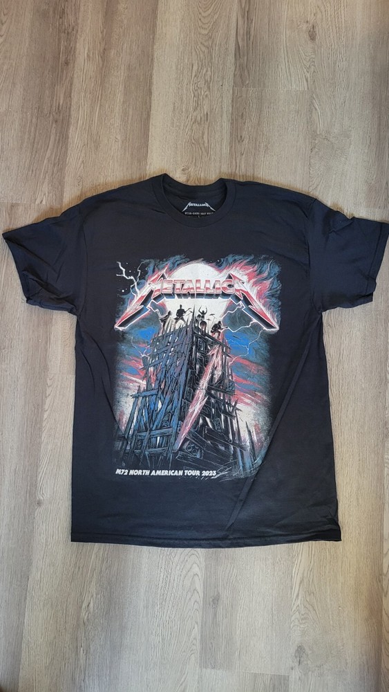 Metallica M72 2023 Tour East Rutherford NJ Metlife Shirt L Brand New Never Worn!