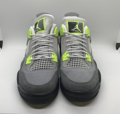 未使用 NIKE AIR JORDAN 4 SE GS NEON Nike Air Jordan 4 Retro SE Neon 95 Cool Grey CT5342-007
