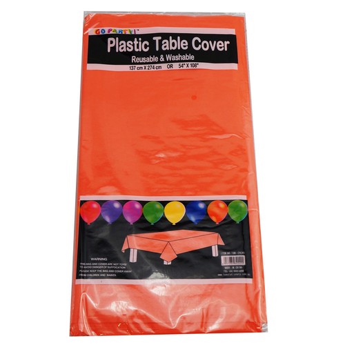 Plastic Table Cloth Colour Rectangle Cover For Wedding Birthday Party 137x274cm - Picture 5 of 24