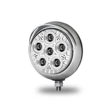 Legacy Series Round Led Load/Work Light With Chrome Front - Chrome Housing-Visor