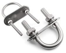 U Bolts - Stainless Steel A4 Marine Grade 316 - Plate and Nuts bolt For Decking