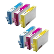 6x Ink Cartridges NonOEM HP364XL CMY For DeskJet 3520 3070A Officejet 4620 C6380