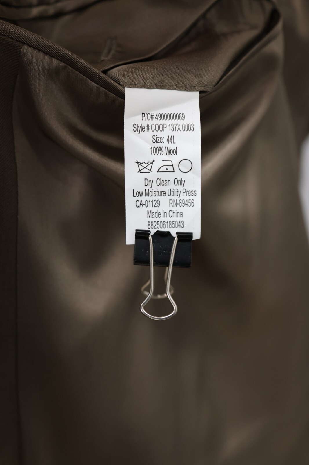 CHAPS mens solid brown 100% WOOL two button sport… - image 13