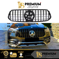 Mercedes GLE Klasse W167 Front PANAMERICANA GT GTR Glanz Schwarz K&uuml;hlergrill Grill 2019+