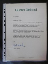 Gunter Gabriel Autogramm signed A4 Brief