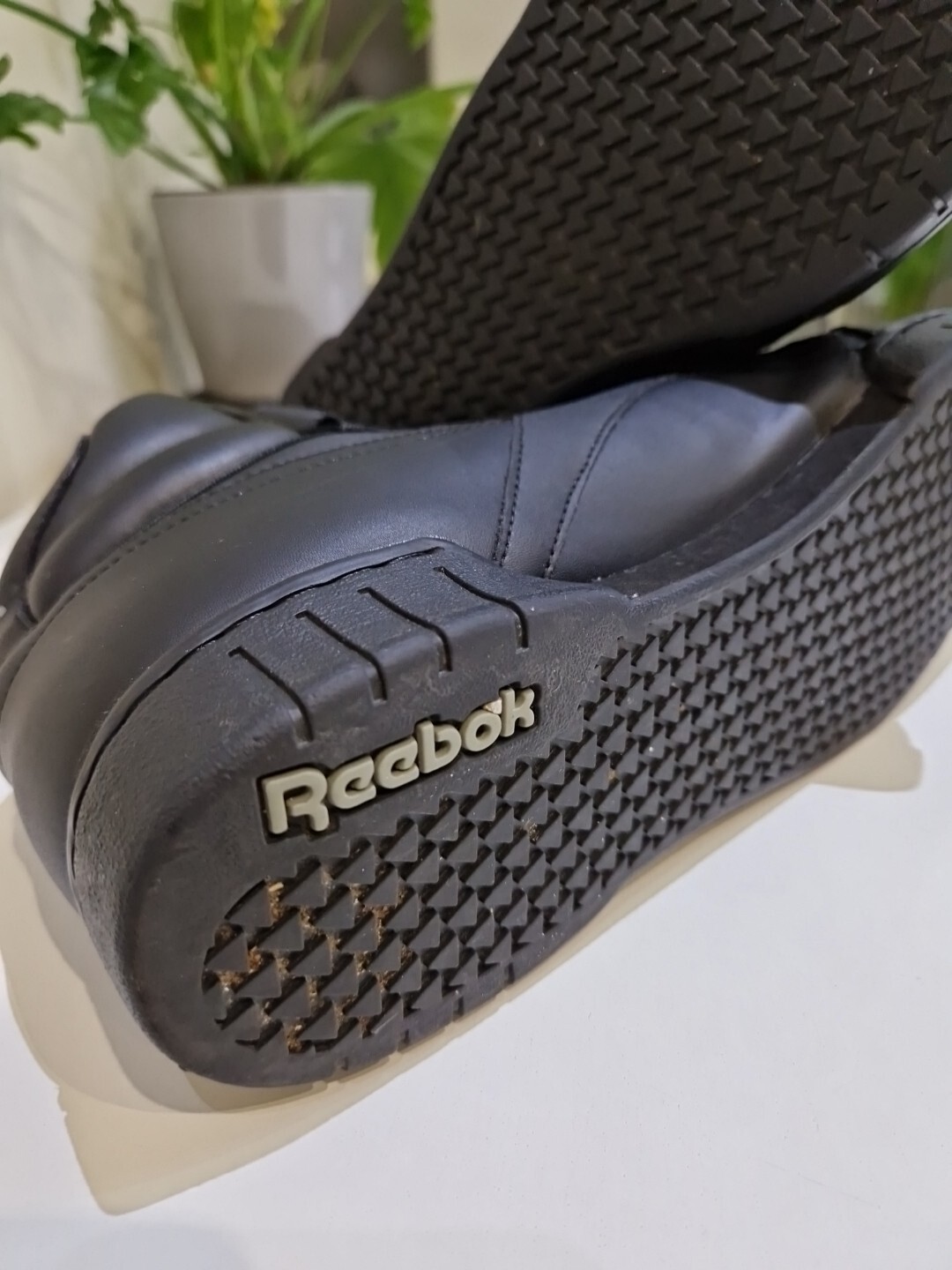 REEBOK EXOFIT HIGH CLASSIC LEATHER TRAINERS. MENS SIZE 10 UK. BLACK eBay