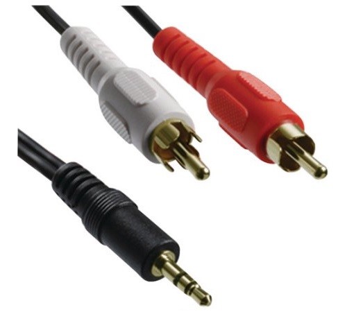 AXIS 41360 3.5mm to RCA Stereo L/R Y Adapter - 3 Feet - Picture 1 of 4