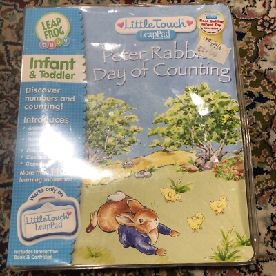 LeapFrog Baby Leap Pads Little Touch Book Cartridge Games Peter Rabbit