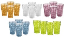 Elle Decor Acrylic 25 oz. Plastic Water Tumblers, Set of 4, Choose color Above