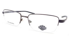 Harley Davidson Glasses Frame Gunmetal with Blue Semi Rimless 58mm HD00017 009