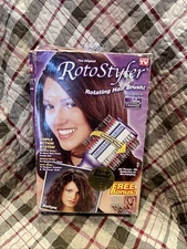 VINTAGE ROTOSTYLER Rotating Styling Hair Brush Triple Action Straightener TESTED
