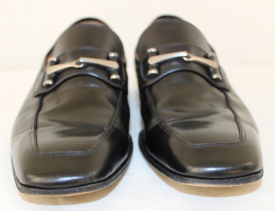 Magnanni Mens 8.5 Black Slip On Loafer Horsebit 10429 Made  display picture 1