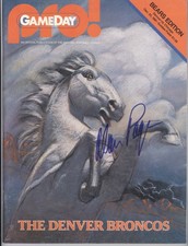 1981 Chicago Bears vs Broncos Program Autographed by Alan Page Twice