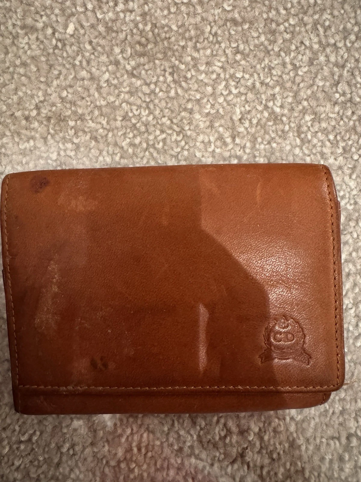 Portefeuille vintage Christian Dior en cuir marron   Logo CD   Style classique   Occasion