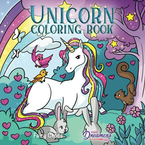 Unicorn Coloring Book: For Kids Ages 4-8 (Coloring... - Young Dreamers Press