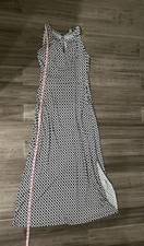 Banana Republic Dress Medium Navy Blue Long Maxi Sleeveless Side Slit