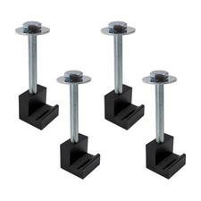 Aluminum Tool Box Tie Downs J Hooks Truck Bed Mounting Brackets Black 4 Pcs Kit