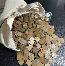 1000 Wheat Penny, 1909-1958 PDS, Wholesale Cent Lot, 7 Pounds of Copper!!