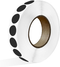 2000 PCS 1/2" Black Dot Stickers round Circle Colored Coding Labels Dot Stickers