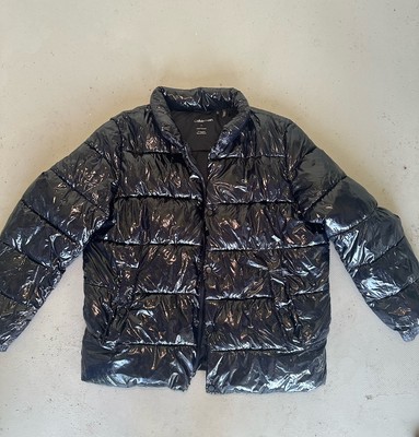 Calvin Klein High Shine Blue Puffer Jacket  Men's Large
