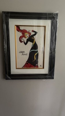 Henri de Toulouse-Lautrec  Jane Avril  Framed Lithograph Print w/ COA