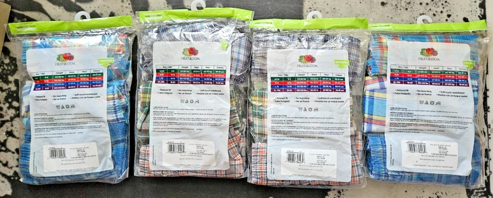 Boxers Fruit of the Loom meninos pavios umidade ajuste relaxado pacote com 3 pequenos pacote com 4 - Imagem 2 de 2