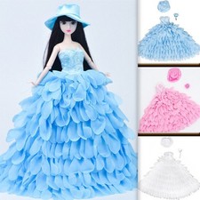 Princess Evening Wedding Wedding Petal Dress for 11.5" Doll Clothes Set 1/6 Doll