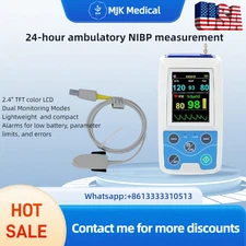 24hr Ambulatory Blood Pressure Monitor & SPO2 Holter Recorder ABPM Machine