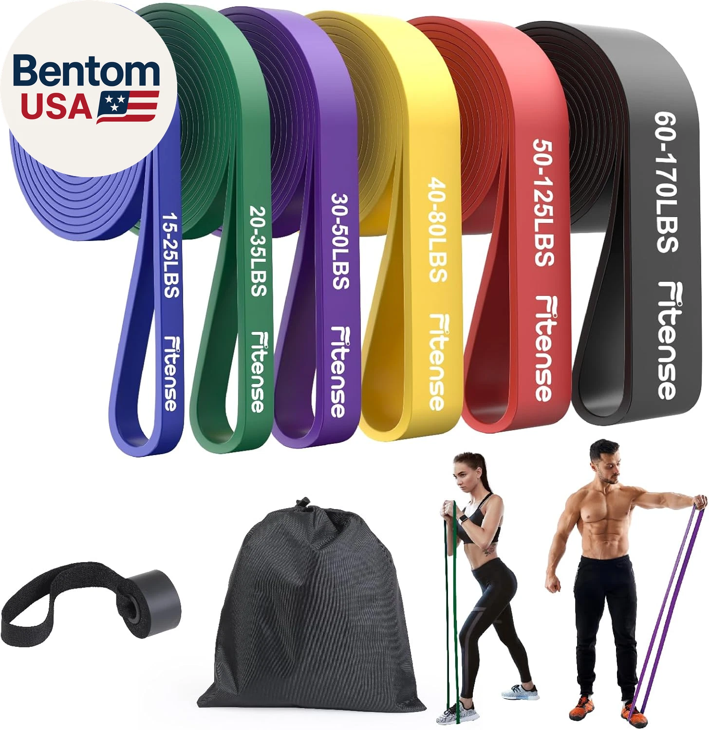 Resistance Bands Set - Pull up Bands for Men Women, Exercise Bands Resistance wi
Opens in a new wind