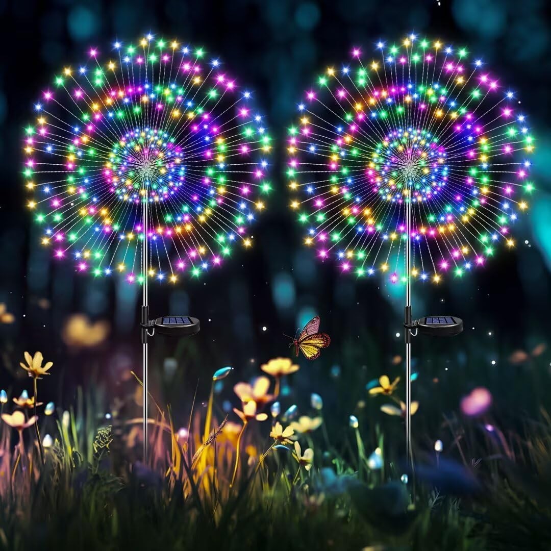 Lumière solaire starburst 105 LED pour illuminer vos soirées d'été au jardin
