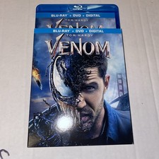 Venom Blu-ray  DVD 2018 LIKE NEW  Slipcover