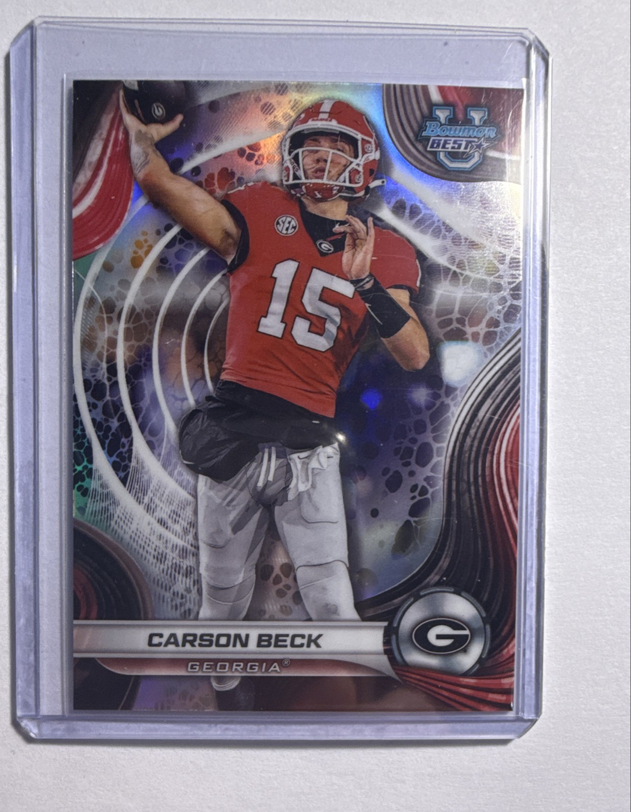 2024 Bowman's Best University - Carson Beck #4 Refractor (RC)